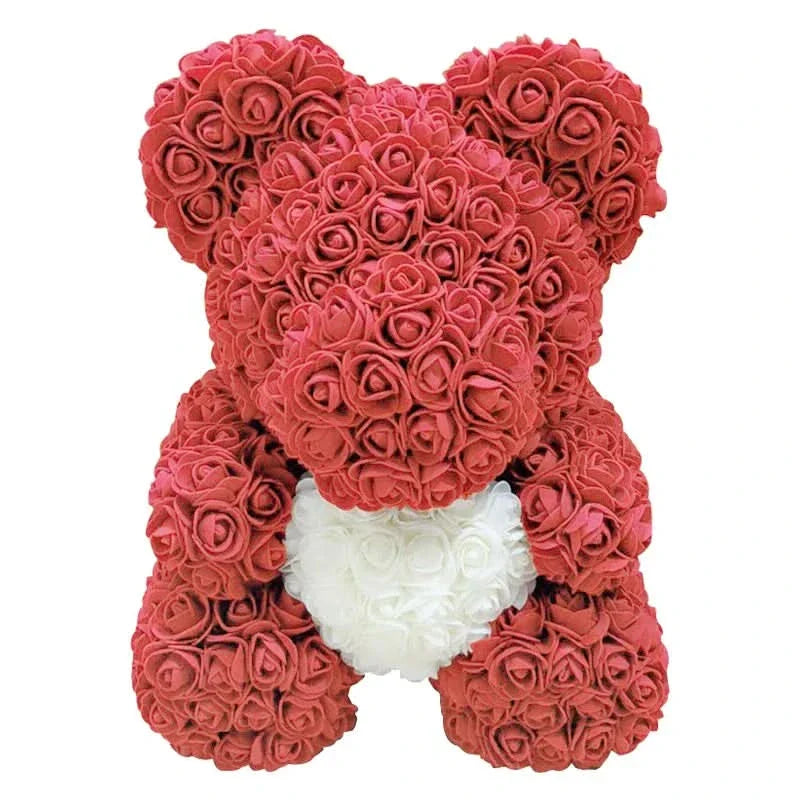 BowLift | Rose Teddy Bear with Handmade Foam Roses – 40cm