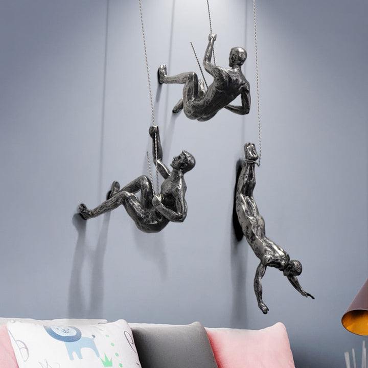 BowLift | Wall sculpture ClimbArtis | Symbol of strength & growth | Handcrafted from resin & iron wire
