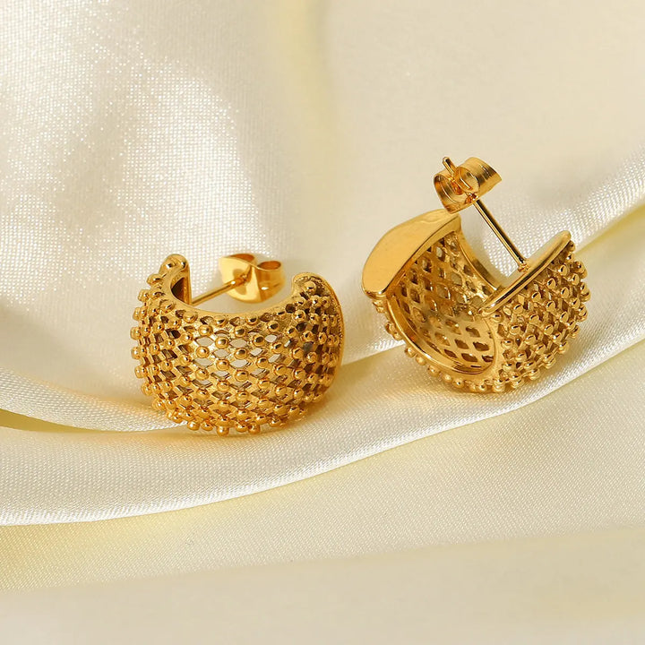 BowLift | 18k Mesh C Hoop Earrings