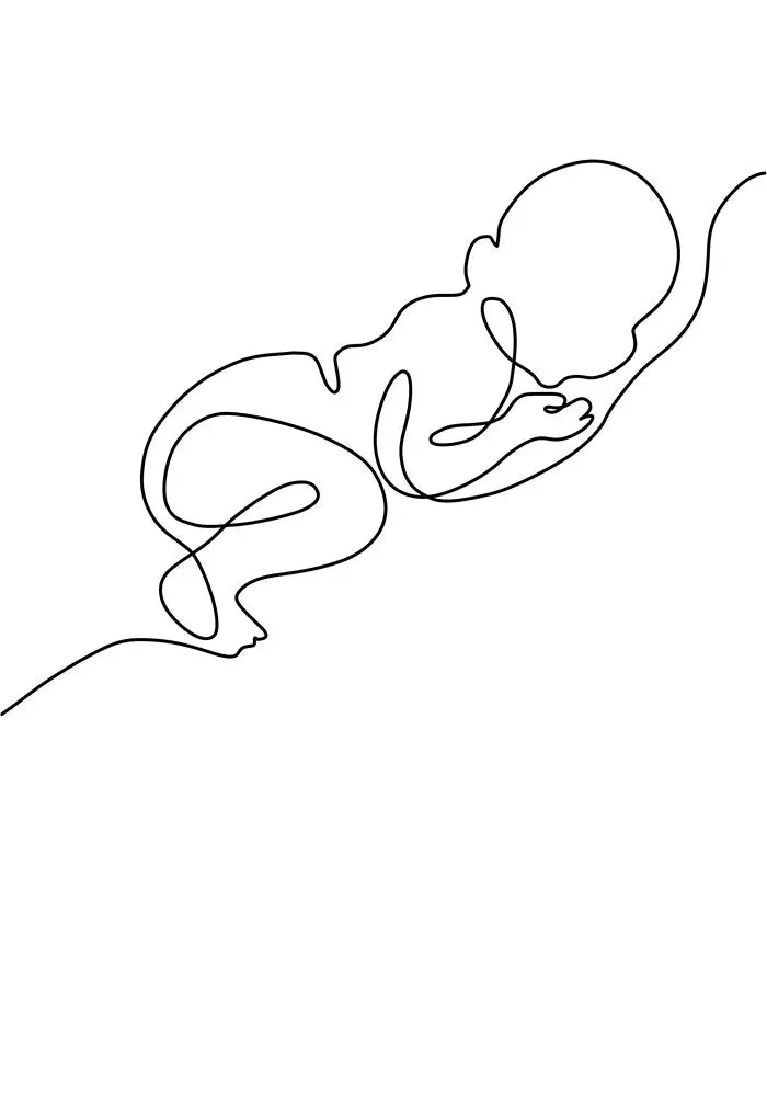 Minimalist Black and White Line Art Wall Art Fine Art Canvas Prints Family Inspired Figure Art Inspirational Pictures For Modern Home Decor | Bowlift