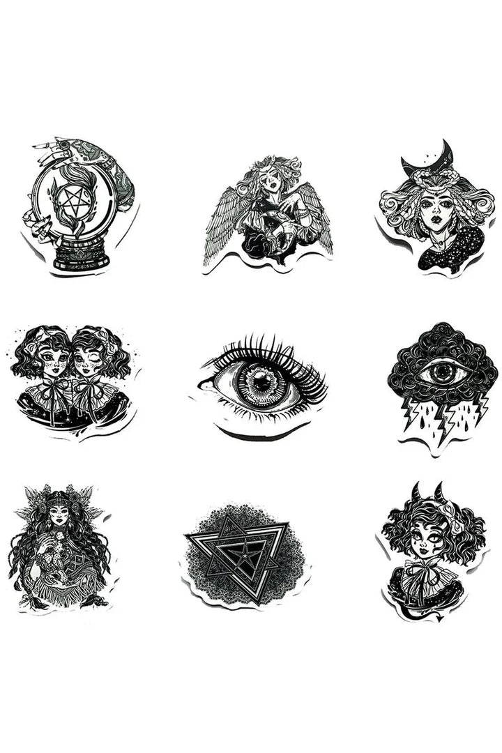 White Gothic Scrapbooking Stickers | Bowlift