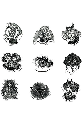 White Gothic Scrapbooking Stickers | Bowlift