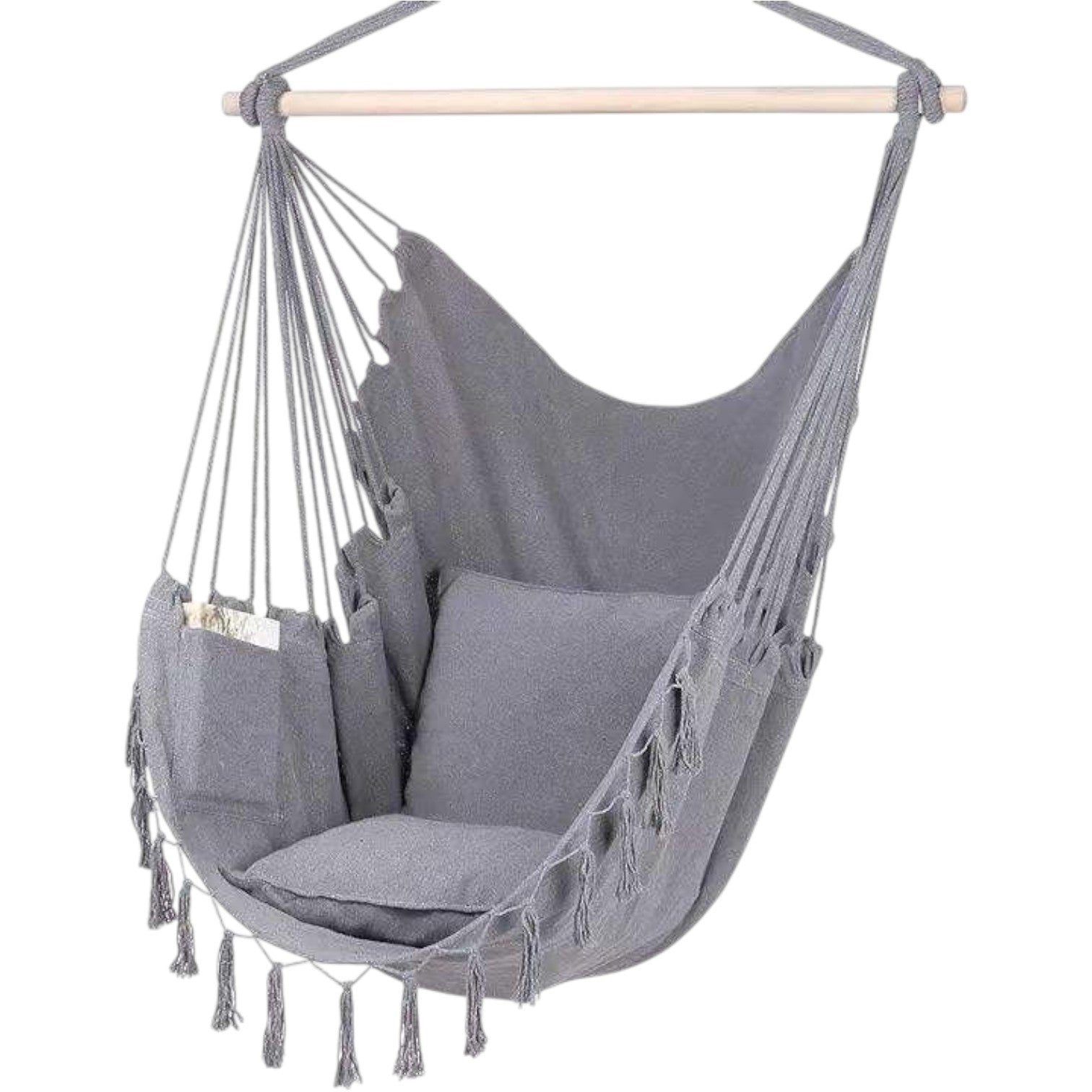 BowLift | Comfortable Hanging Chair with Soft Cushions - Indoor/Outdoor Hanging Swing for Relaxation and Leisure - Durable Cotton Fabric, including Hanging Material