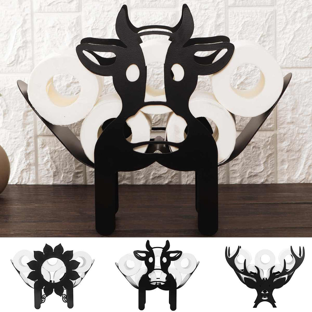 BowLift | Toilet paper holder ROLLITIER | Animal motif made of iron | 33.5×53.5×8.5 cm | Wall decor & storage in one