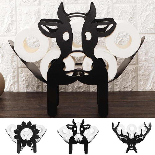BowLift | Toilet paper holder ROLLITIER | Animal motif made of iron | 33.5×53.5×8.5 cm | Wall decor & storage in one