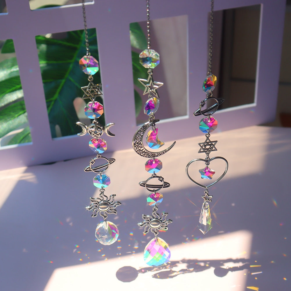 Dream Combo Symphony Crystal Wind Chime Moon Sun Catcher | Bowlift