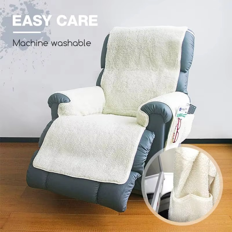 BowLift | Plush Fleece Recliner and Armchair Protector Pad – Thick, Nonslip Furniture Cover