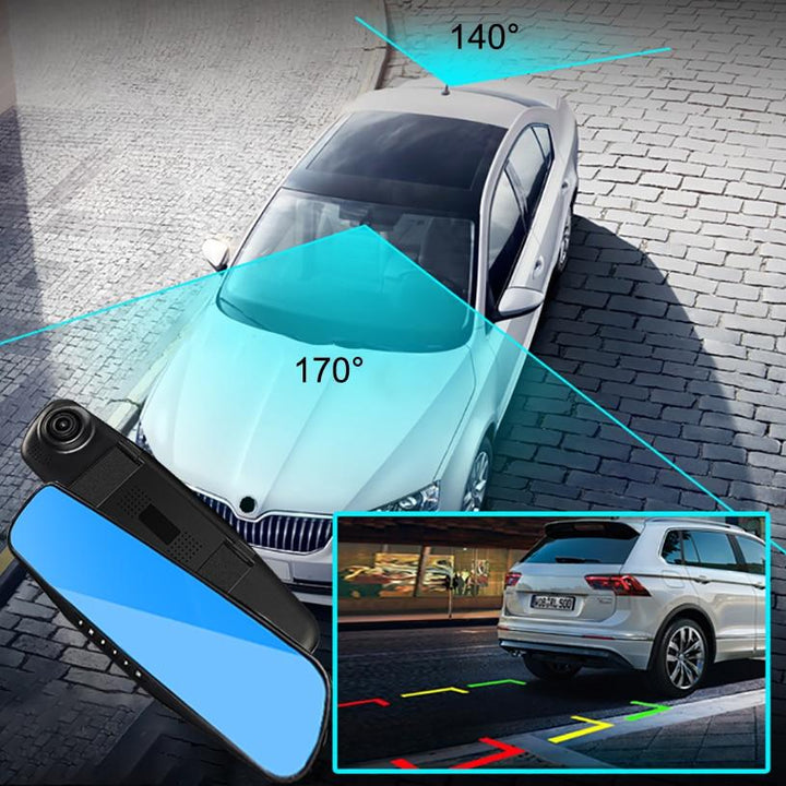 BowLift | Dual Lens DashCam Vehicle Front and Rear Car Camera HD 1080P Video Recorder