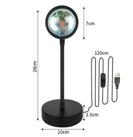 BowLift | GlowDusk – Sunset Lamp with Adjustable Colors and Angles