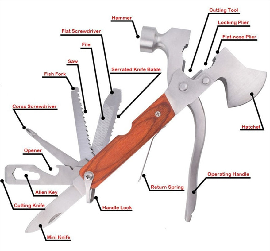 BowLift | Multifunctional Stainless Steel Hammer Camping Tool
