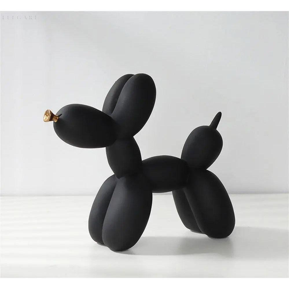 Haku - Balloon dog figure with golden snout | Bowlift