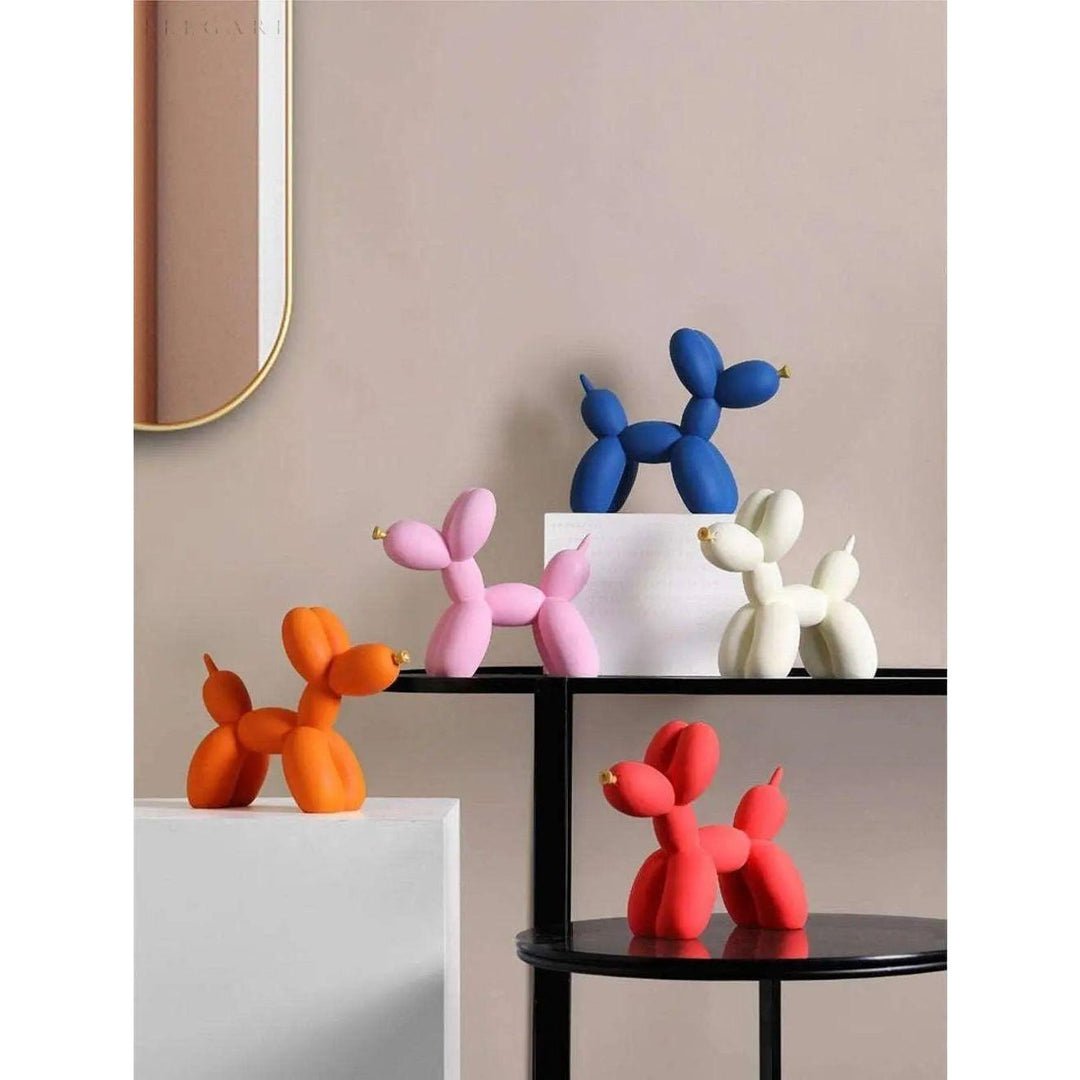 Haku - Balloon dog figure with golden snout | Bowlift