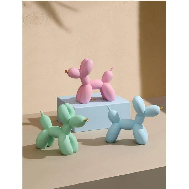 Haku - Balloon dog figure with golden snout | Bowlift