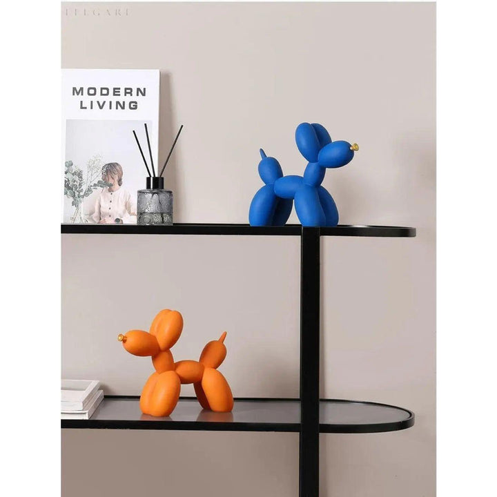 Haku - Balloon dog figure with golden snout | Bowlift
