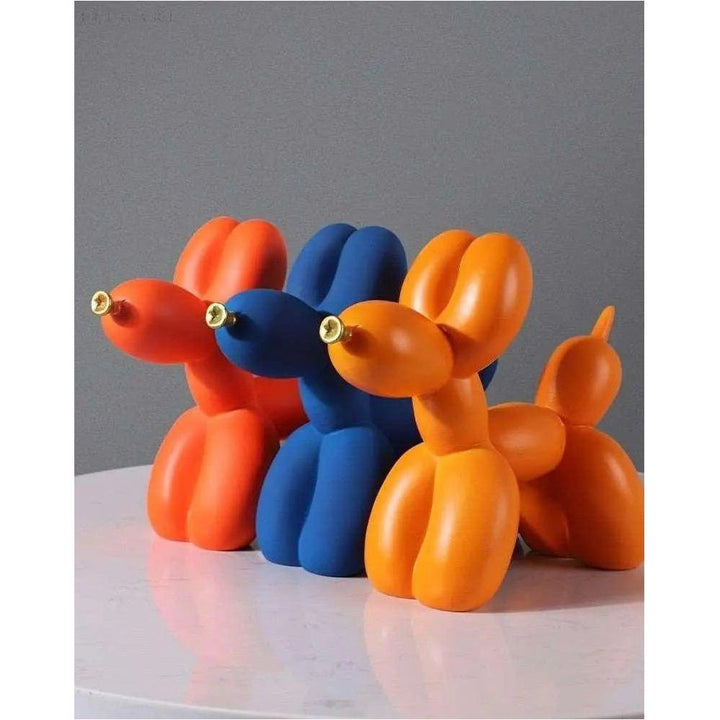 Haku - Balloon dog figure with golden snout | Bowlift