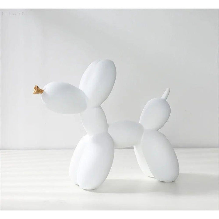 Haku - Balloon dog figure with golden snout | Bowlift