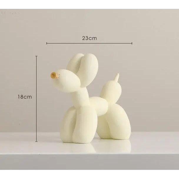Haku - Balloon dog figure with golden snout | Bowlift