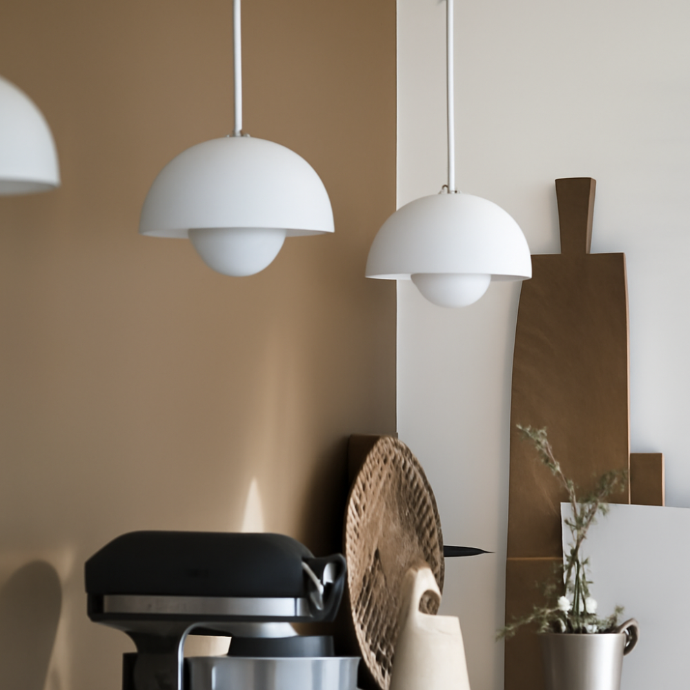BowLift | Half-Circle Colourful Chandelier – Modern Scandinavian Ceiling Light for Dining, Living & Office