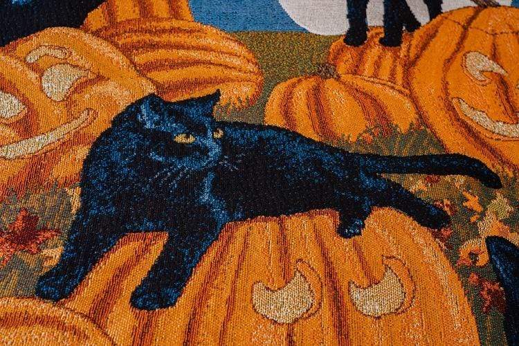 Halloween Cat Throw Blanket Bowlift