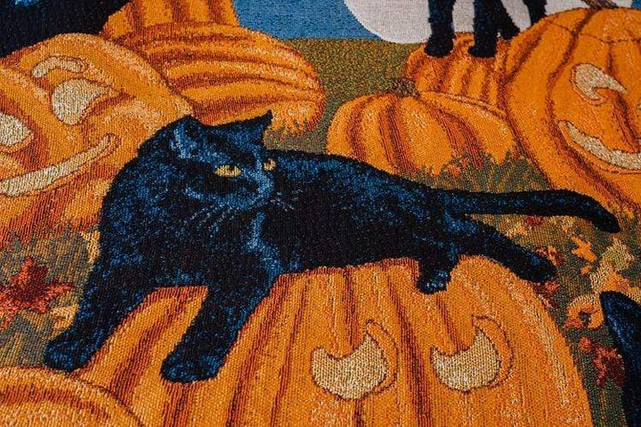 Halloween Cat Throw Blanket Bowlift