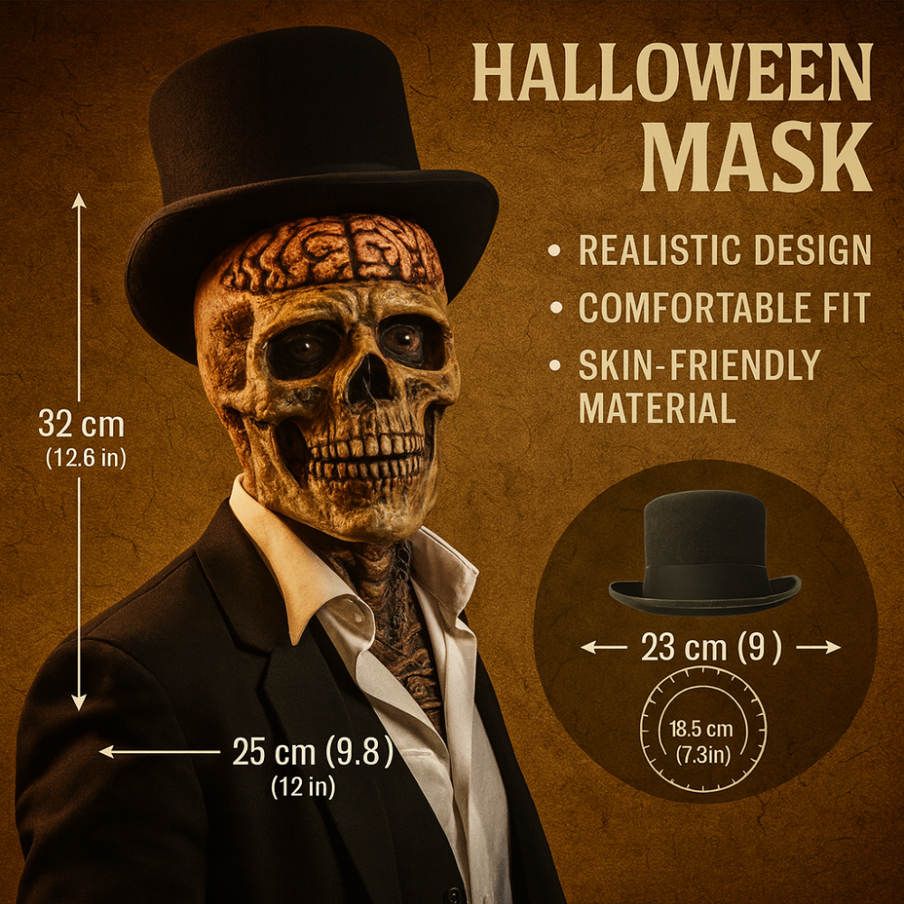 BowLift | Skull Mask with Brain Detail