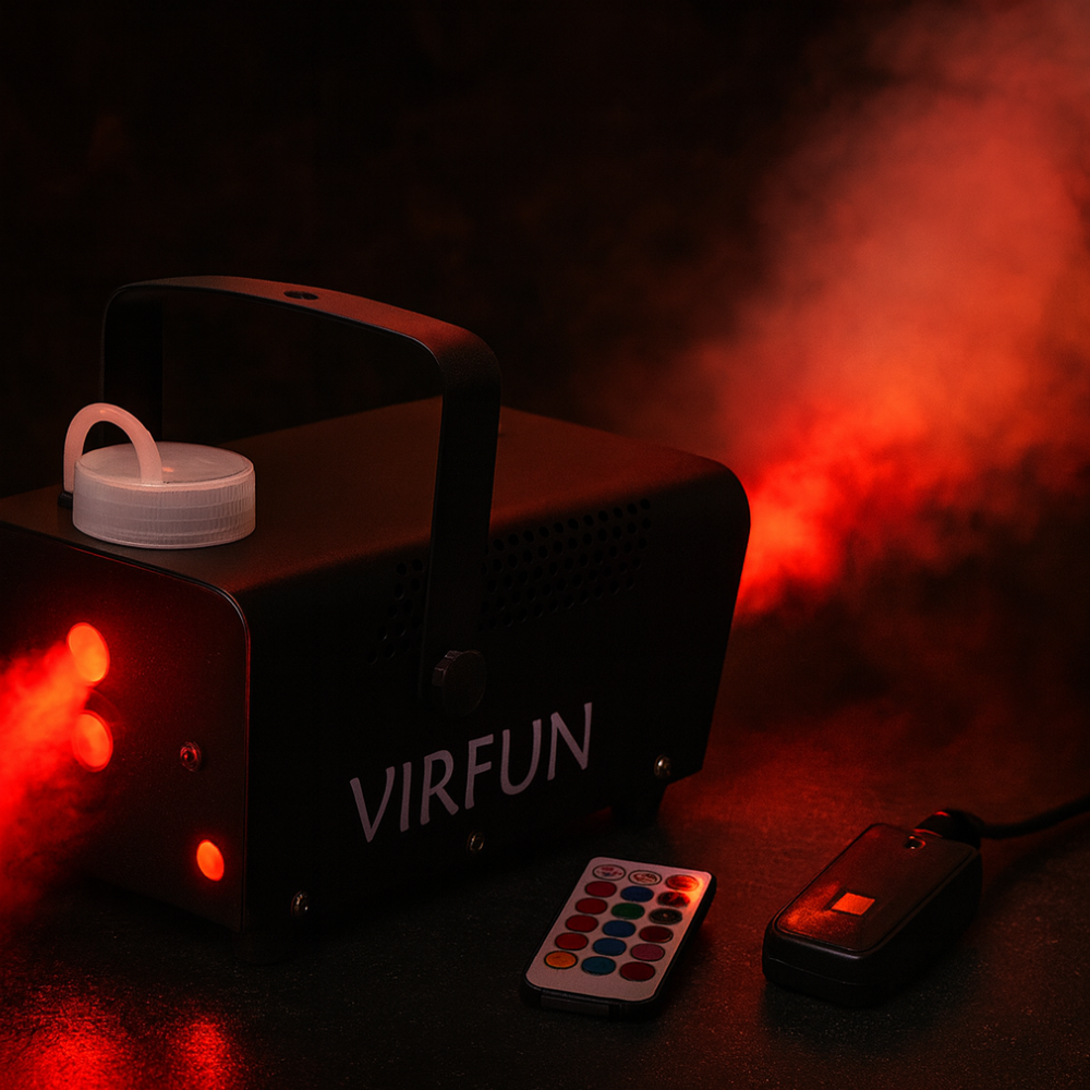 BowLift | Halloween Fog Machine 500W RGB LED 12 Color 500ml Tank Remote