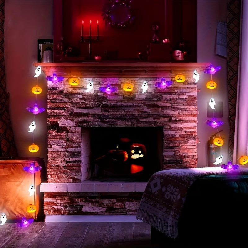 BowLift | Spooky Halloween String Lights – Battery-Powered Pumpkin Design