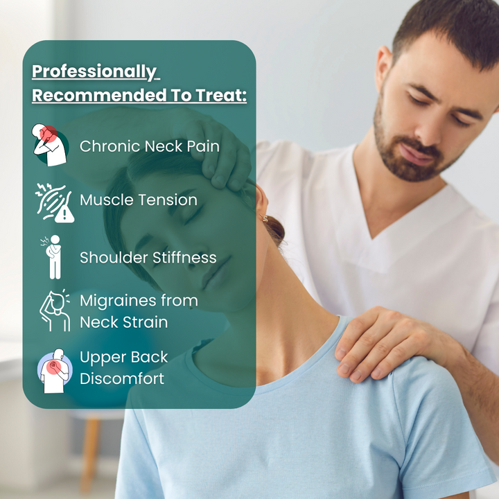 BowLift | WarmRelax Neck & Shoulder Massage Band – USB Heated Massage Wrap with Heat Function