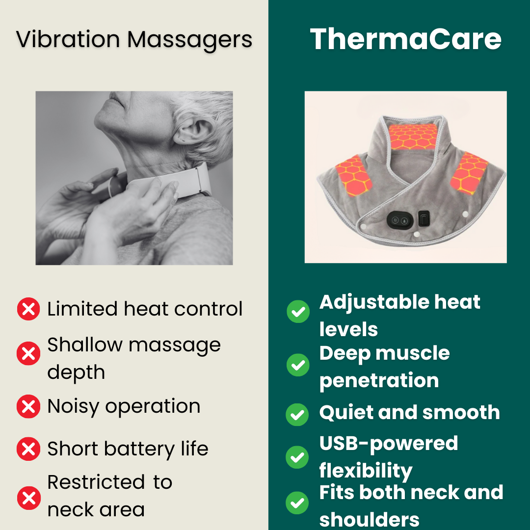 BowLift | WarmRelax Neck & Shoulder Massage Band – USB Heated Massage Wrap with Heat Function