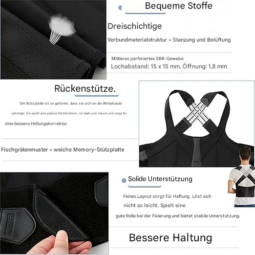 BowLift | Ergonomic Posture Corrector for Neck and Back Pain Relief Adjustable and Stable