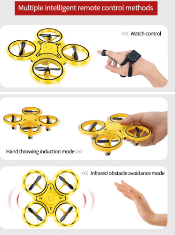 Drone-Hand-Quadcopter (with LED light and cool loop function) | Bowlift
