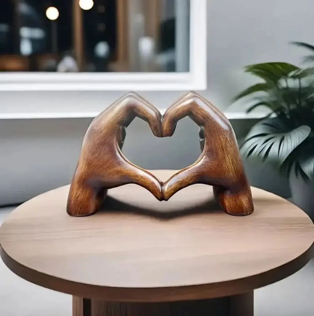 BowLift | Handcrafted heart sculpture with modern wood grain