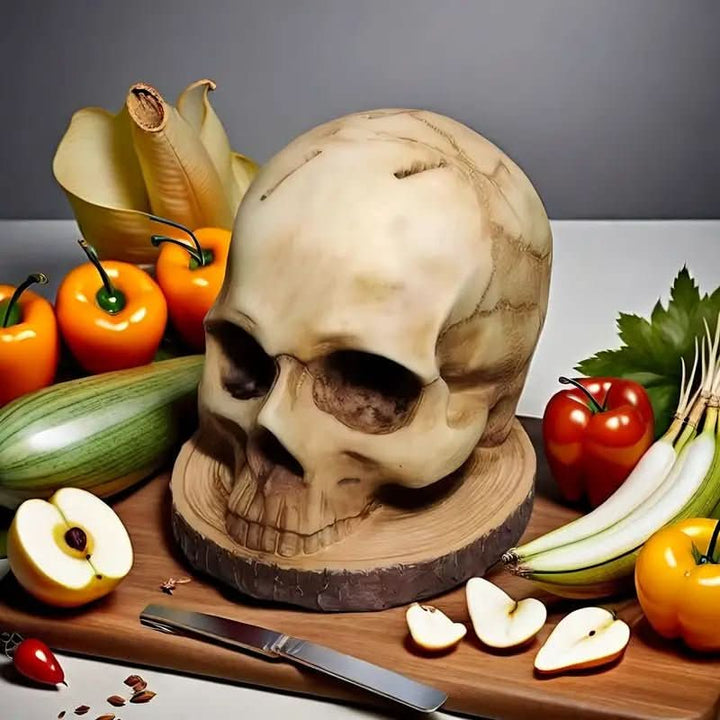 BowLift | Handmade knife holder with skull design for up to 7 knives