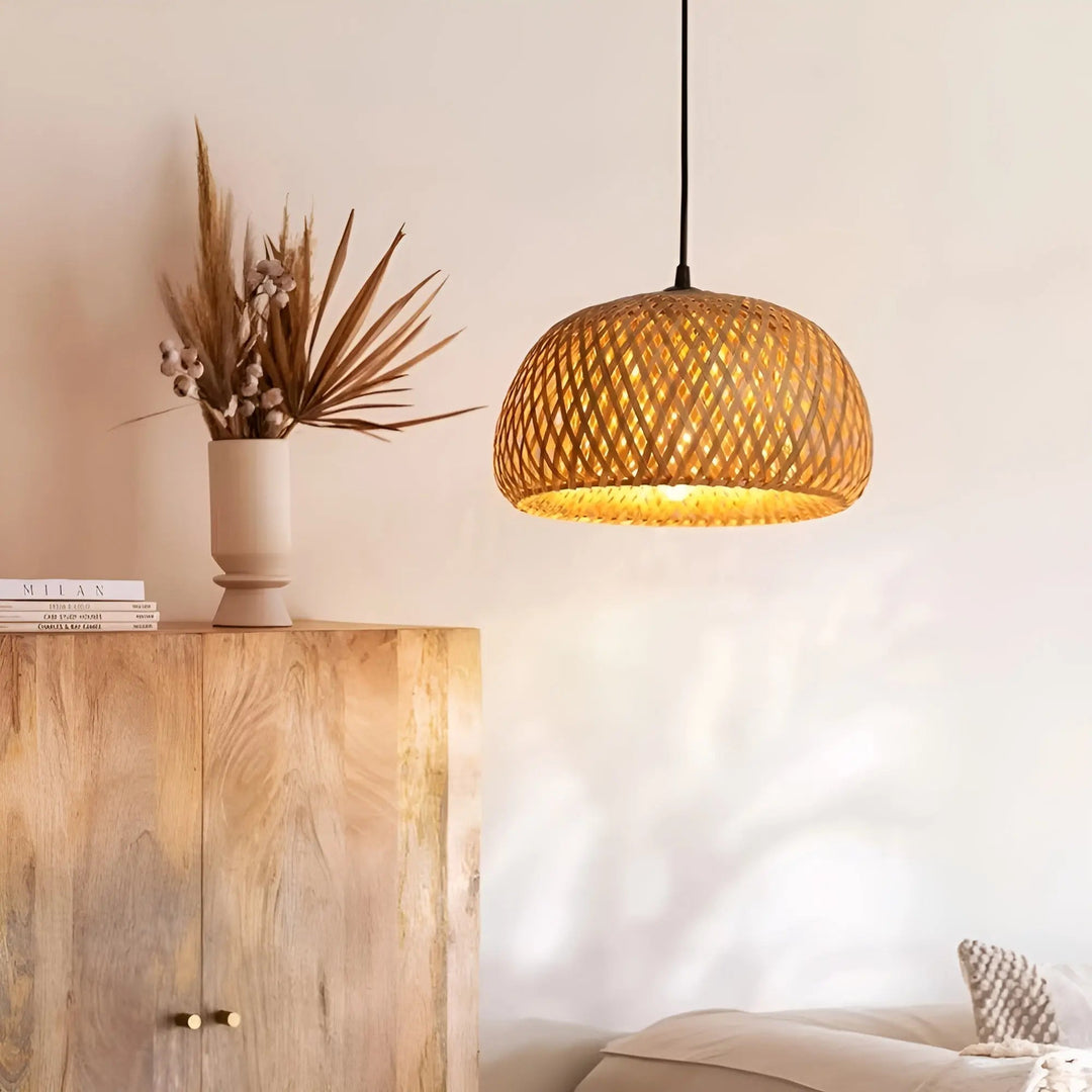 BowLift | Elegant Rattan Pendant Light: Luxury Lighting for Any Space