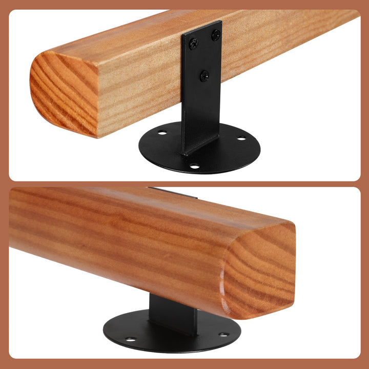 Handrail Stair Railing Pine Wood Half Round Wood | Bowlift