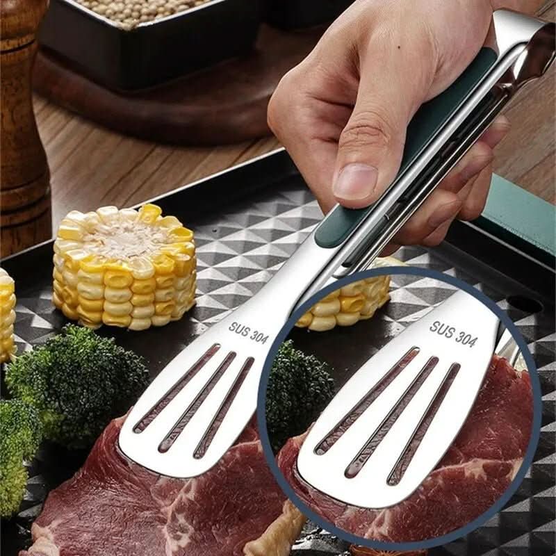 BowLift | Non-slip stainless steel tongs for meat, salad & bread