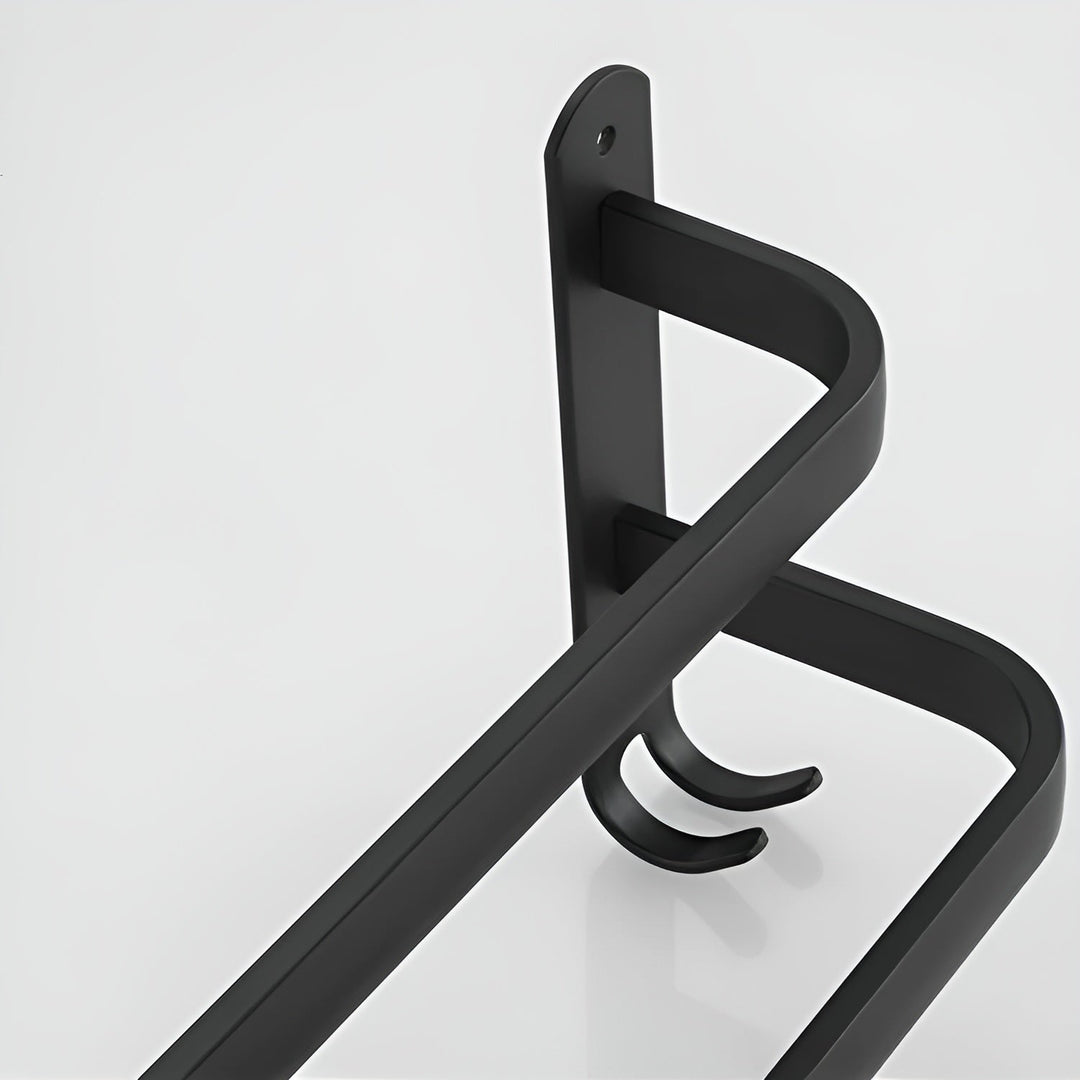 BowLift | HangEase 3-Layer Wall-Mounted Towel Holder – Aluminum Space-Saving Design