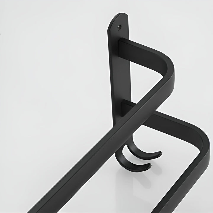 BowLift | HangEase 3-Layer Wall-Mounted Towel Holder – Aluminum Space-Saving Design