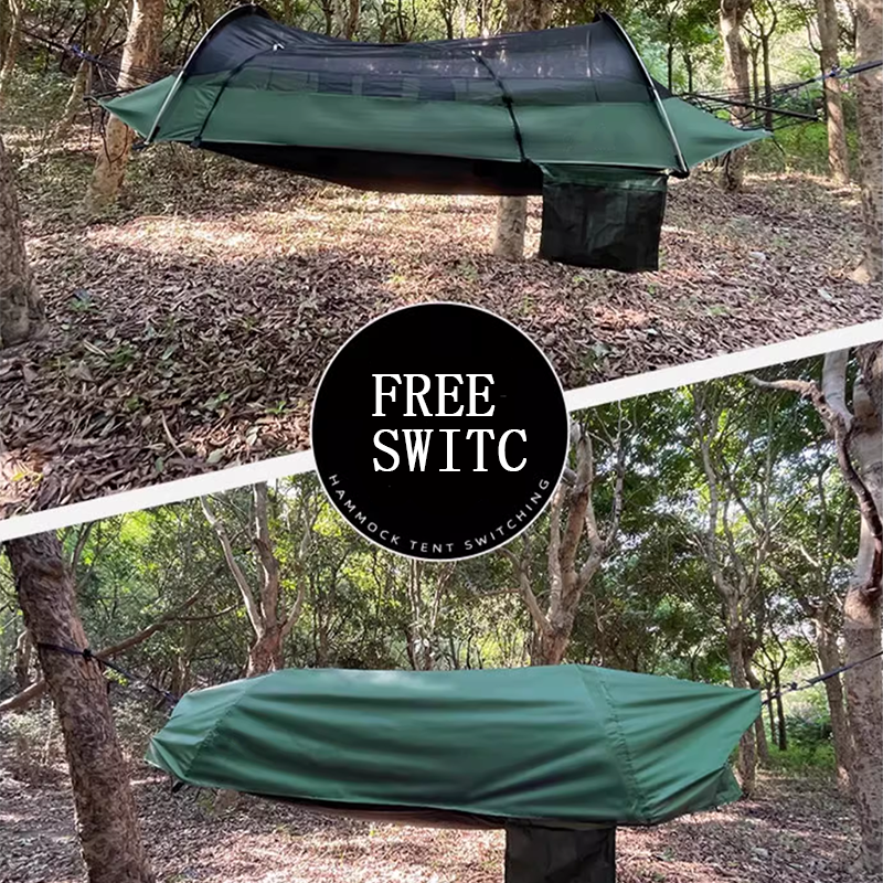 BowLift | Hanging Tent Hammock Outdoor Adult Thick Anti-Rollover Tent Camping Anti-Mosquito Sunshade Double Swing With Mosquito Net Ultra-Light Drop Bed