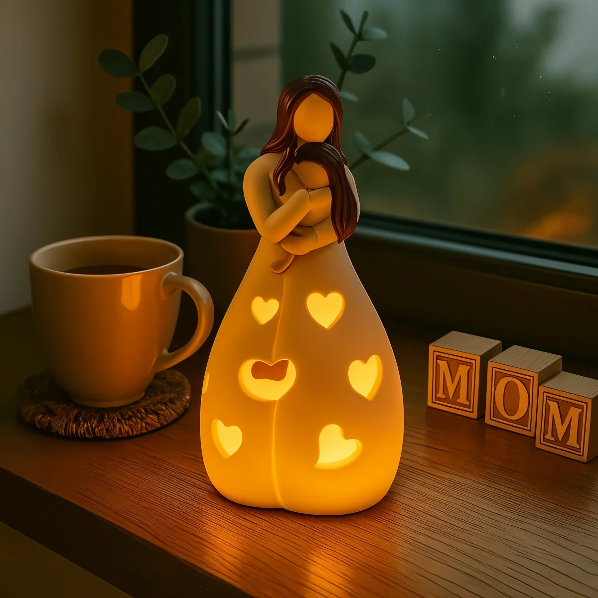 BowLift | Heart of Mum Ambient Lamp – Warm LED Light for Home & Gift Decor
