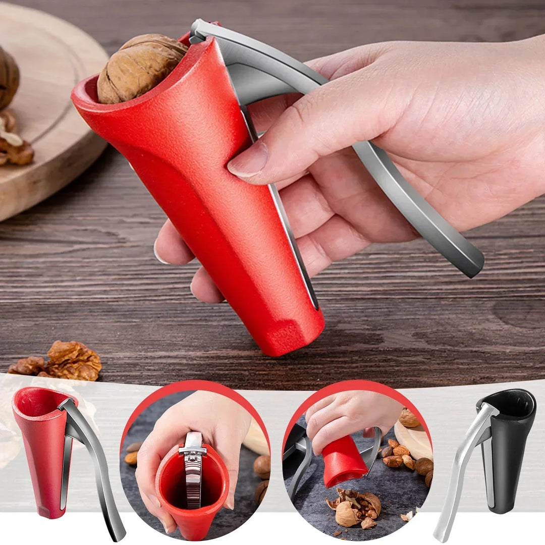 BowLift | Ergonomic Nutcracker with Lever Mechanism – Robust Walnut & Hazelnut Opener