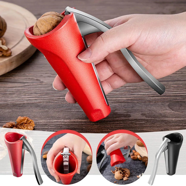 BowLift | Ergonomic Nutcracker with Lever Mechanism – Robust Walnut & Hazelnut Opener