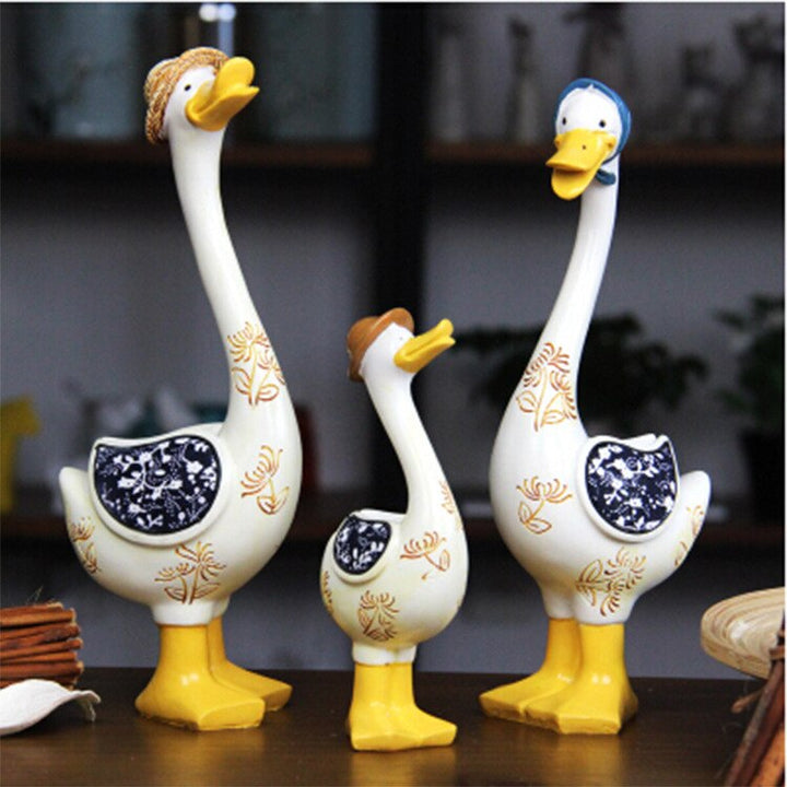 BowLift | 3Pcs Resin American Style Duck Table Decor