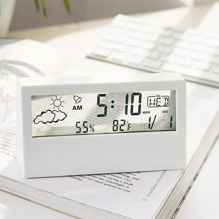 Transparent Crystal Vision Multifunctional Desktop Clock | Bowlift