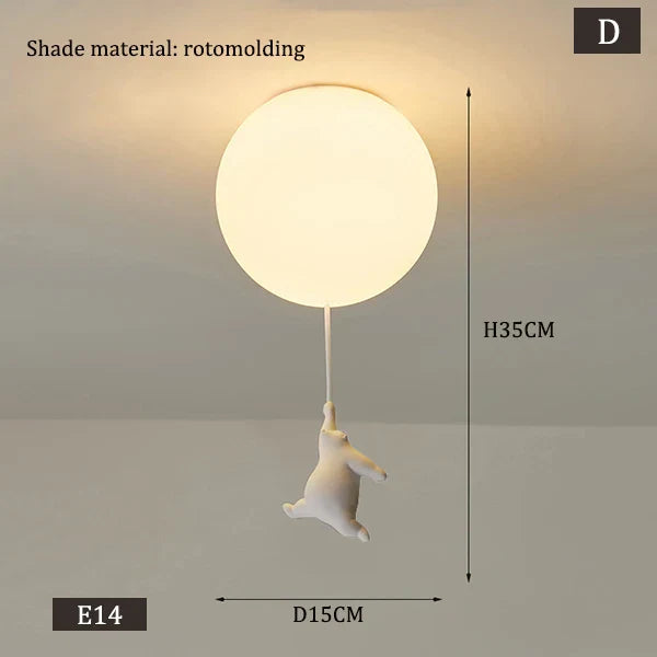 Hanging Bears Balloons Lamp | Bowlift