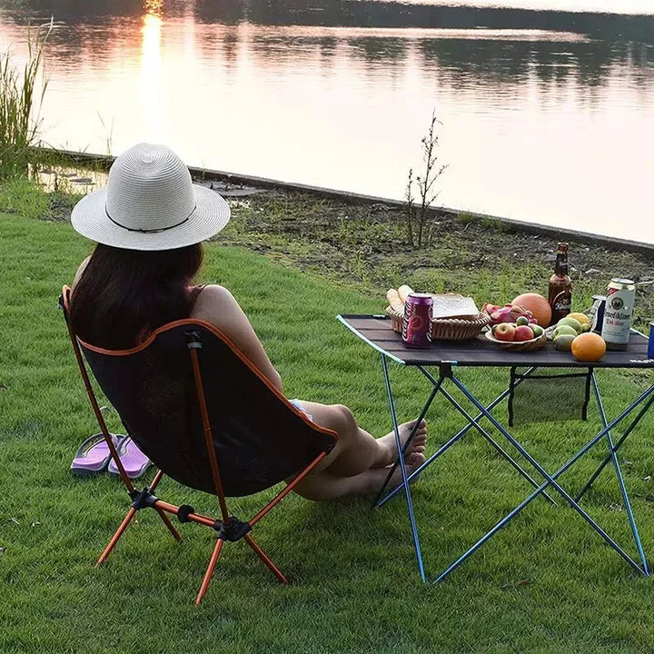 BowLift | Camping chair & beach blanket set Flexora | Ultralight & foldable | Includes sand-free picnic mat | For beach, hiking & fishing