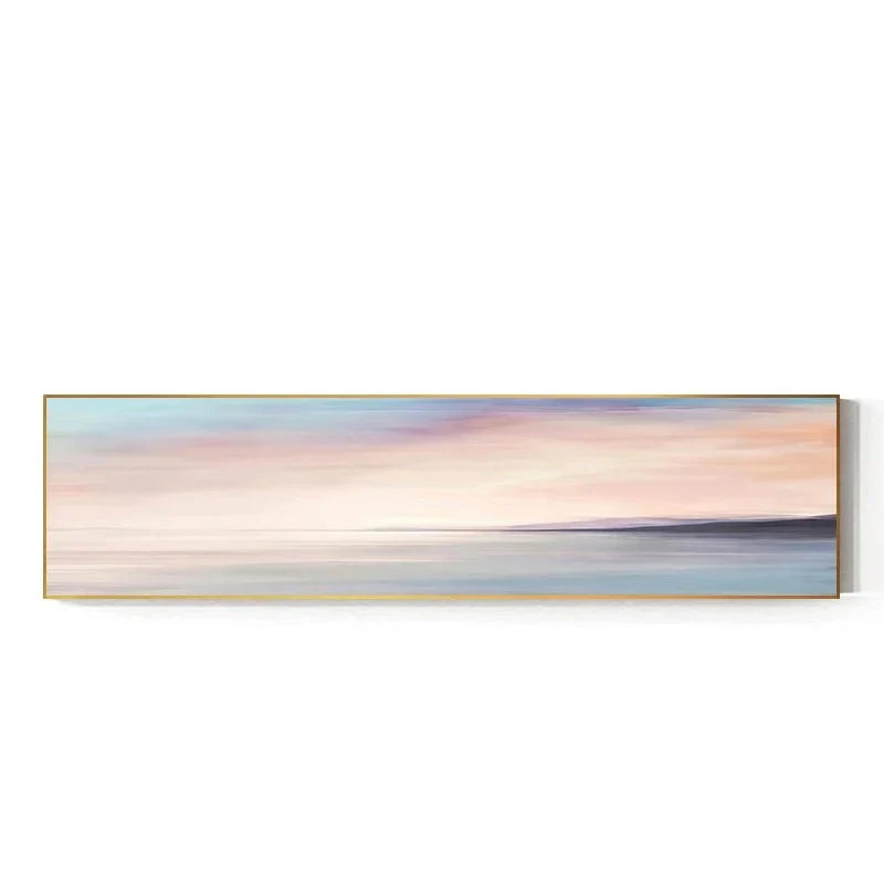 Pastel Blue Pink Purple Abstract Landscape Wall Art Fine Art Canvas Prints Wide Format Pictures For Bedroom Above The Bed Or Above The Sofa | Bowlift