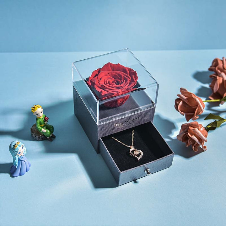 BowLift | Natural Eternal Rose Necklace Jewelry Box