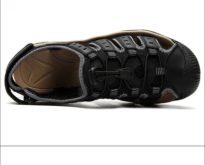 BowLift | Summer Men's Outdoor Sandals Beach Shoes Genuine Leather Trekking Hiking