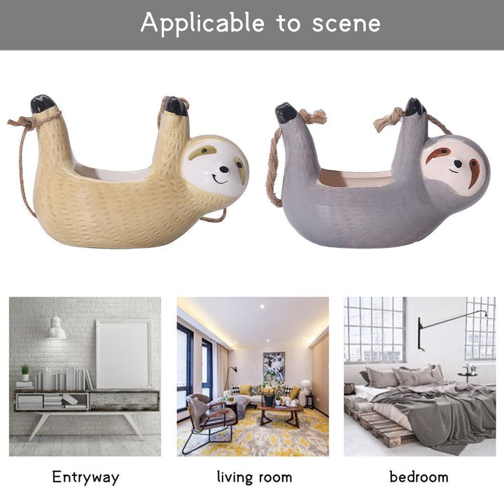 BowLift | Ceramic Happy Sloth Flower Pot